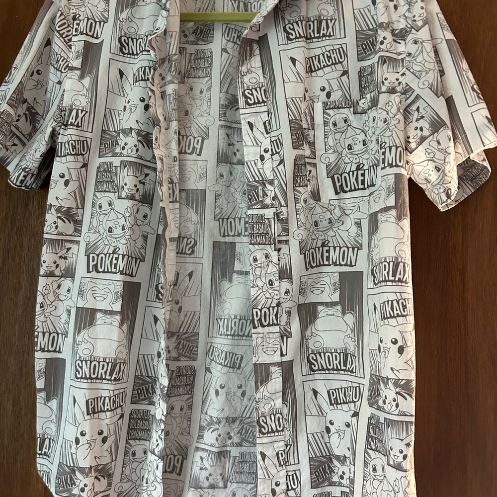 Pokemon Black and White Graphic Men's Shirt